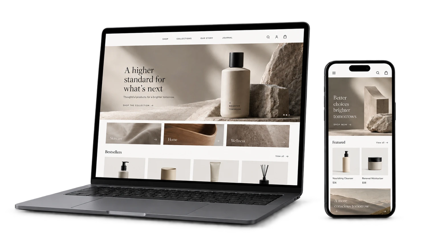 A considered approach to beauty commerce.